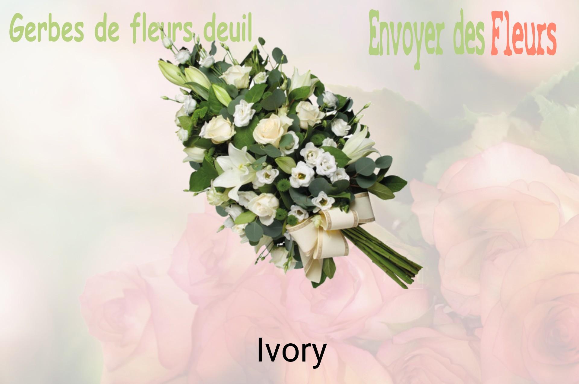 Gerbe de fleurs de deuil livrée à Ivory